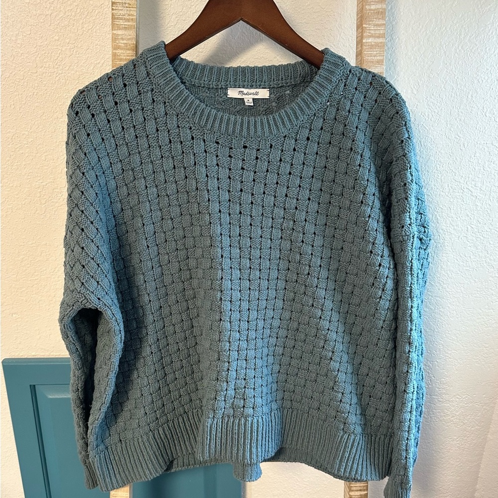 Madwell cableknit crop sweater size medium. Ex condition.